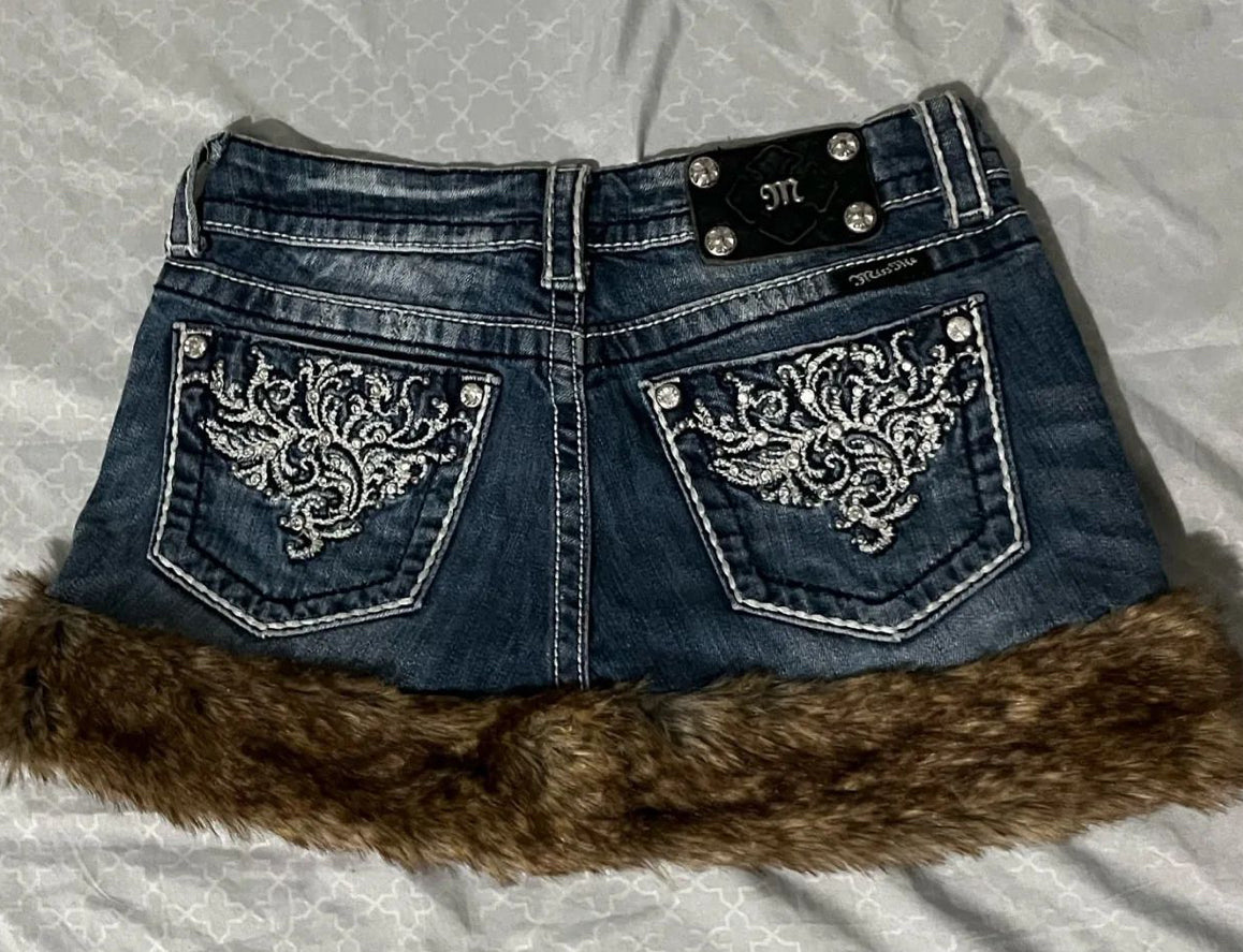 Y2K Retro Denim Skirt